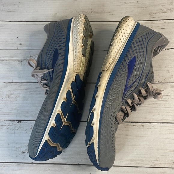 Brooks Ghost 12 Running Shoe - Grey/Alloy/Blue main image 5